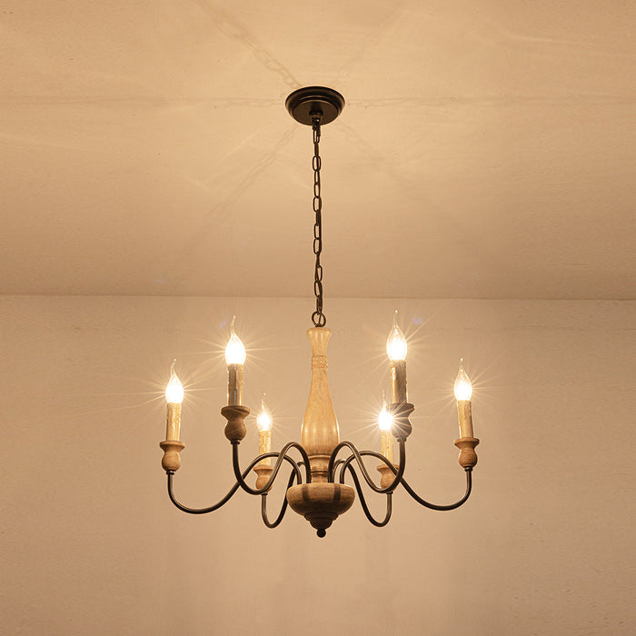 Afralia Wooden Chandelier-DWHOME