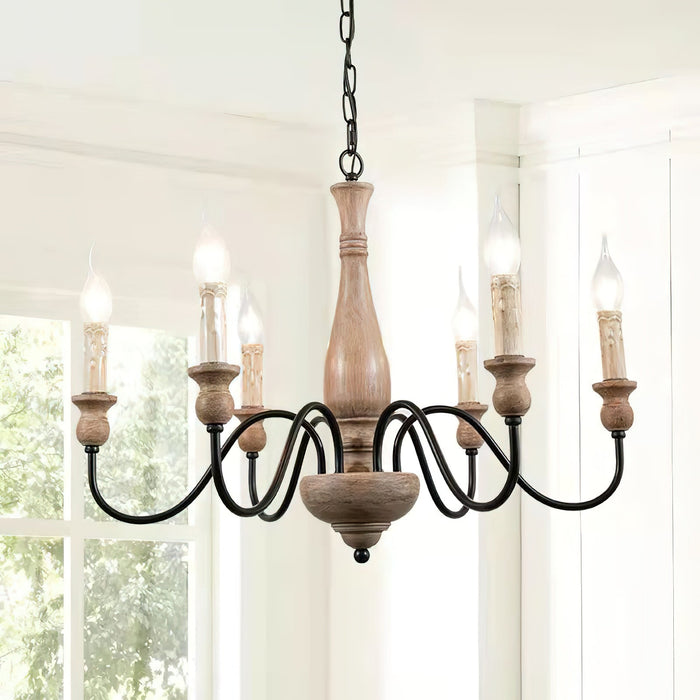 Afralia Wooden Chandelier-DWHOME