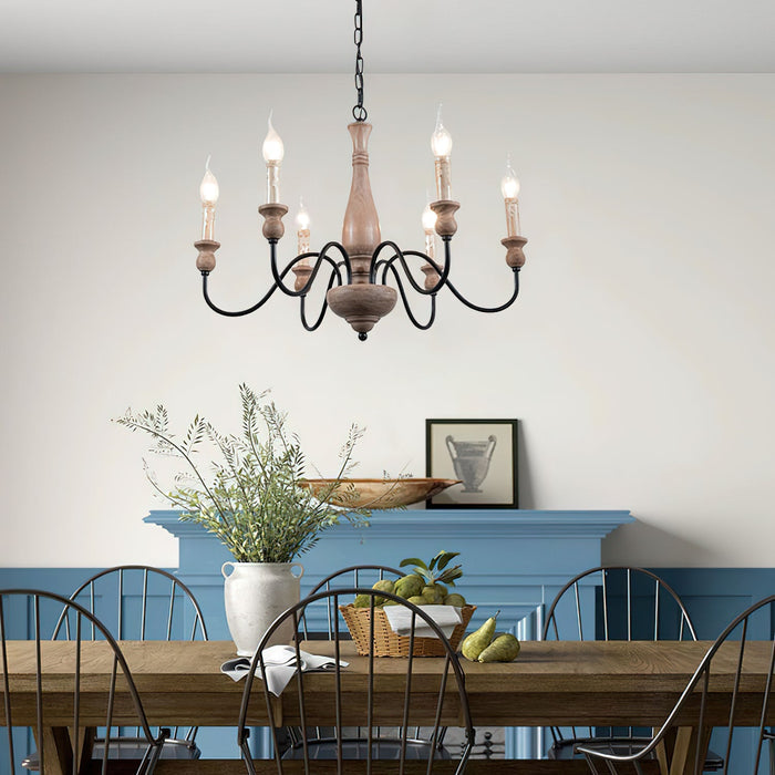 Afralia Wooden Chandelier-DWHOME