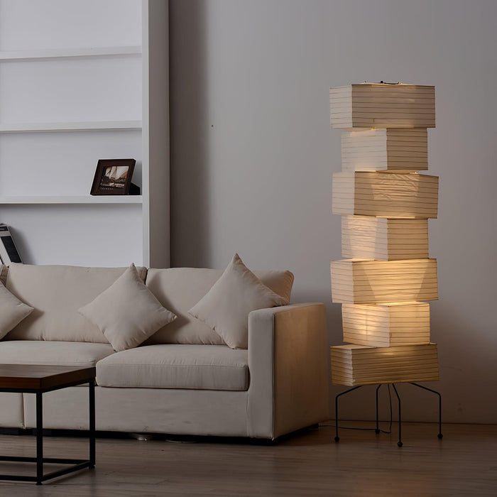 Lana Stacked Floor Lamp-DWHOME