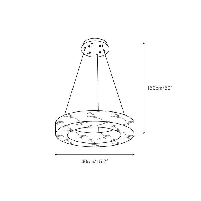 Alabaster Ring Chandelier-DWHOME