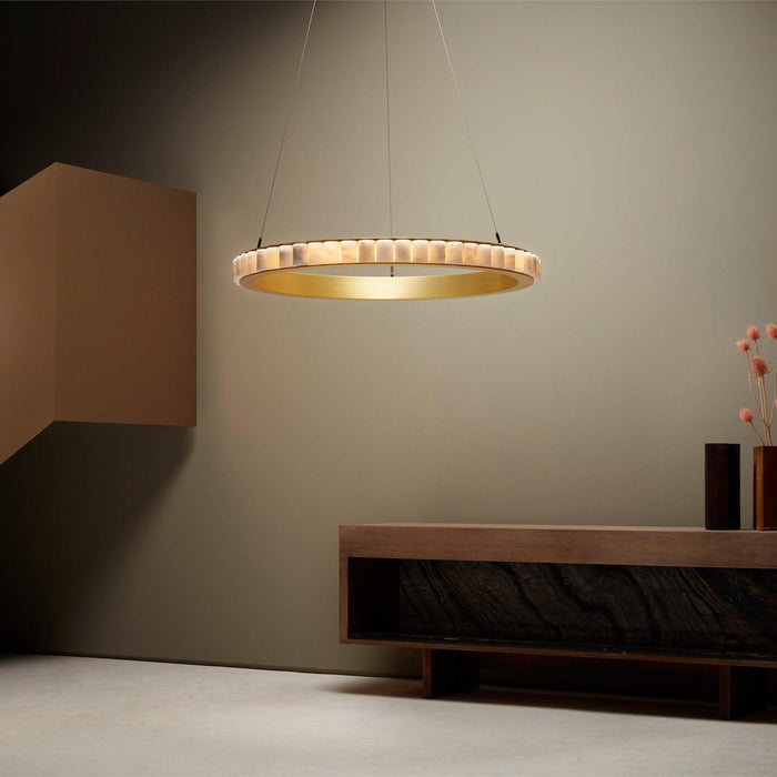 Alabaster Avalon Halo Chandelier-DWHOME