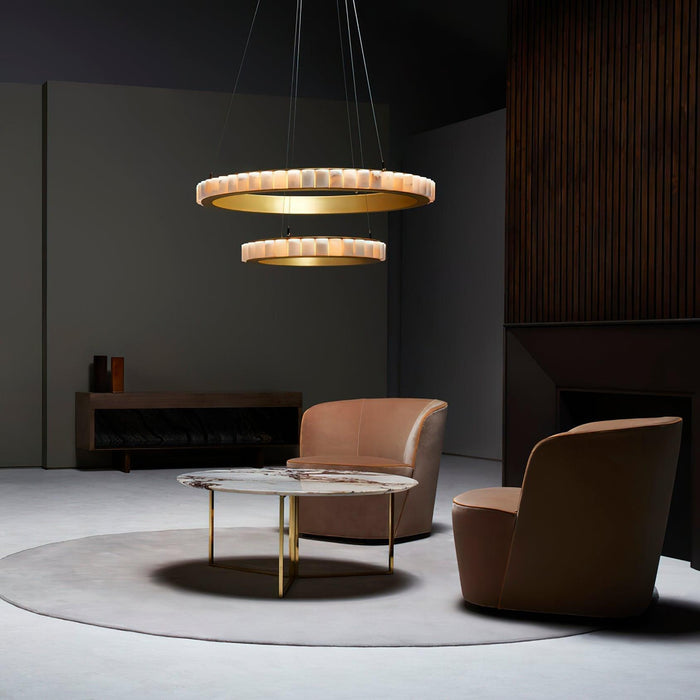 Alabaster Avalon Halo Chandelier-DWHOME