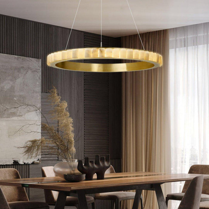Alabaster Avalon Halo Chandelier-DWHOME