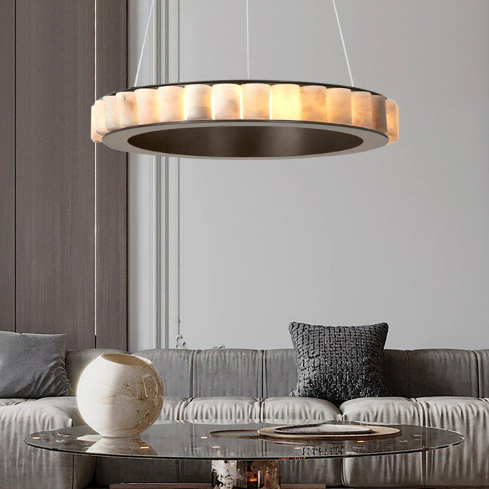 Alabaster Avalon Halo Chandelier-DWHOME