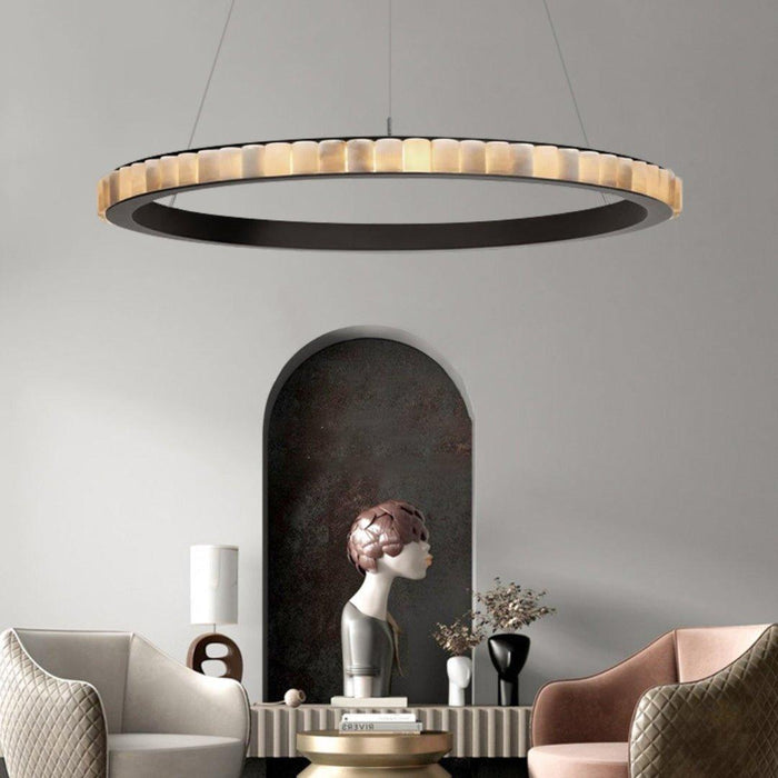 Alabaster Avalon Halo Chandelier-DWHOME