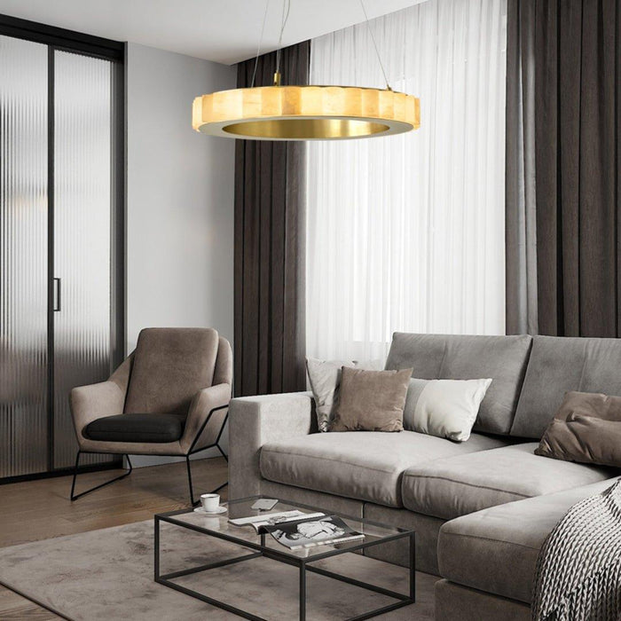 Alabaster Avalon Halo Chandelier-DWHOME