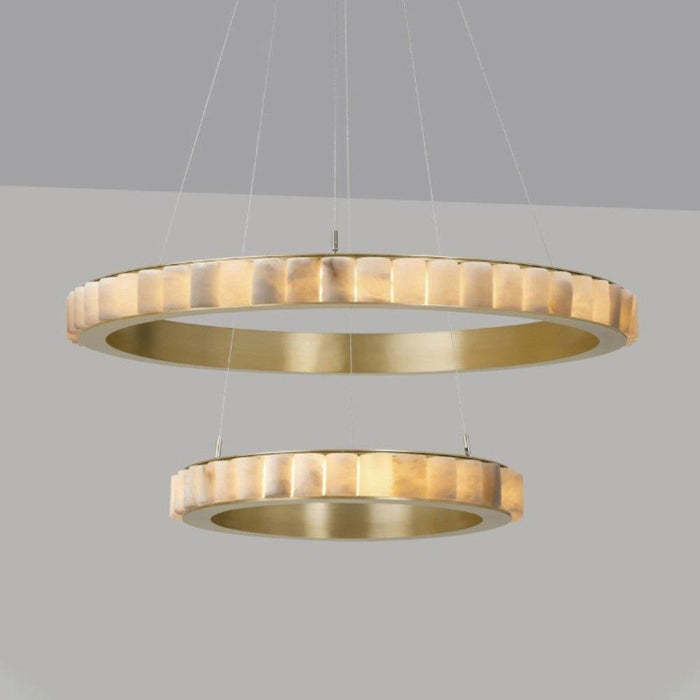Alabaster Avalon Halo Chandelier-DWHOME