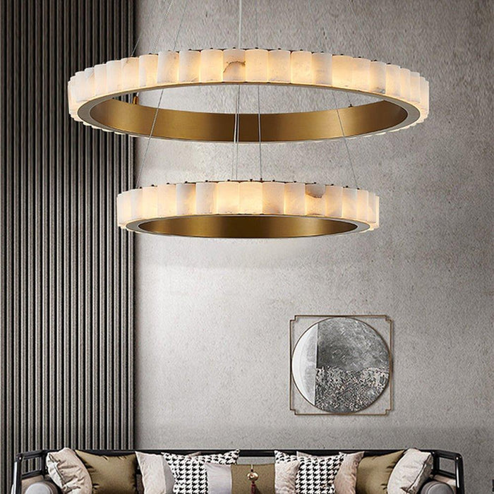 Alabaster Avalon Halo Chandelier-DWHOME
