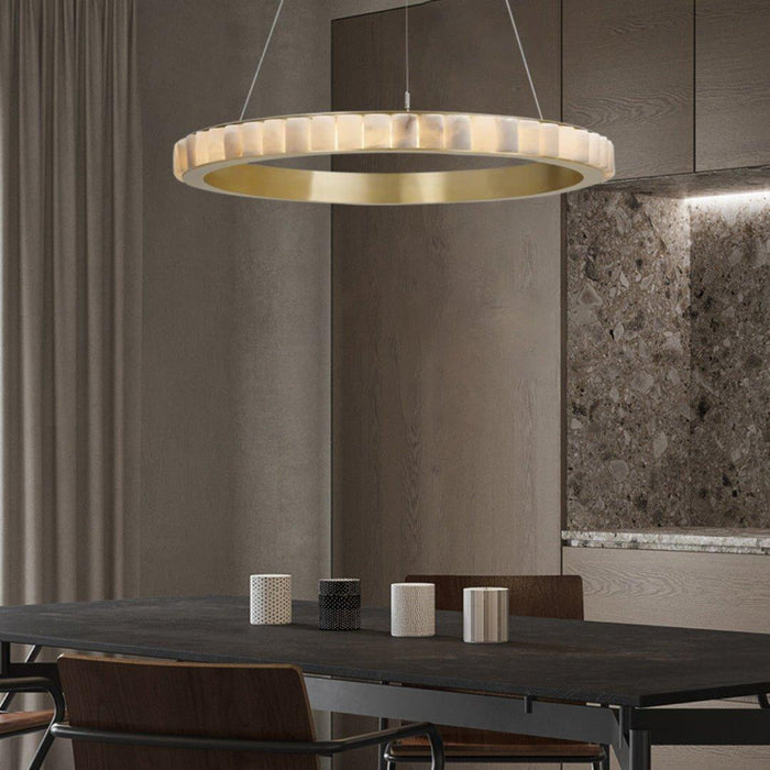 Alabaster Avalon Halo Chandelier-DWHOME