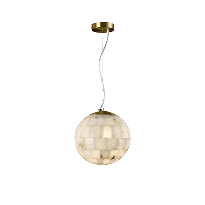 Alabaster Ball Pendant Light-DWHOME