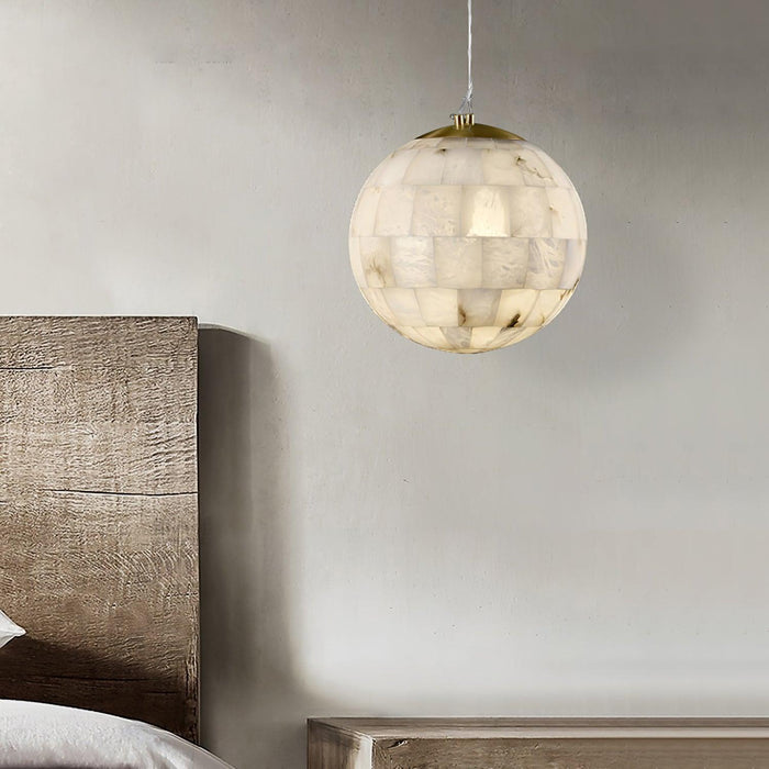 Alabaster Ball Pendant Light-DWHOME