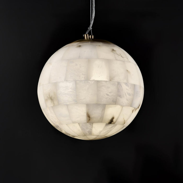 Alabaster Ball Pendant Light-DWHOME