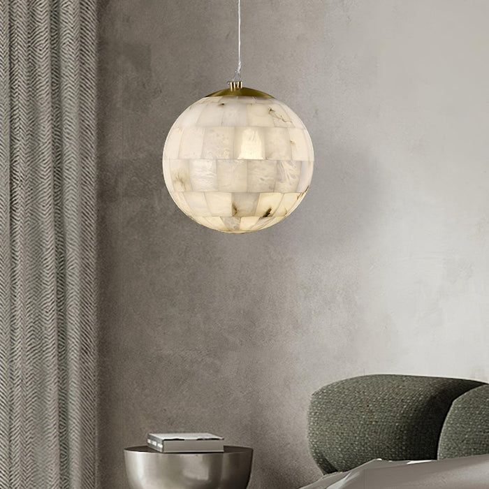 Alabaster Ball Pendant Light-DWHOME