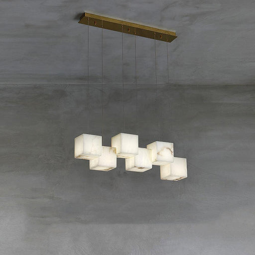 Alabaster Box Pendant Light-DWHOME