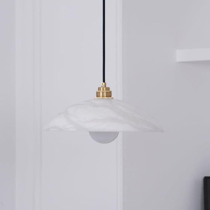 Alabaster Dome Pendant Lamp-DWHOME