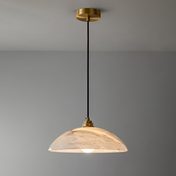 Alabaster Dome Pendant Lamp-DWHOME