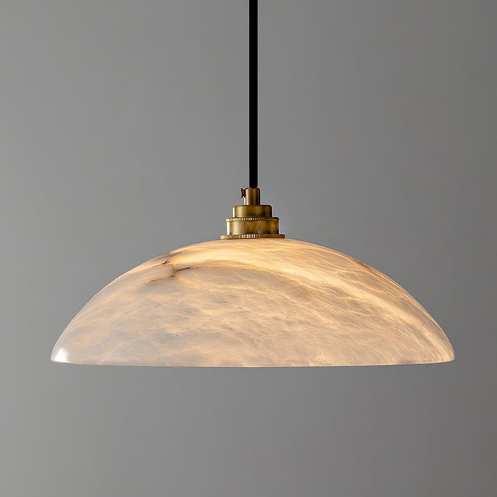 Alabaster Dome Pendant Lamp-DWHOME
