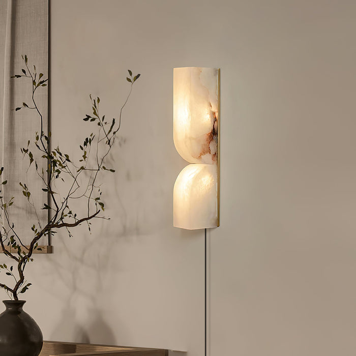 Alabaster Essence Plug-in Wall Sconce-DWHOME