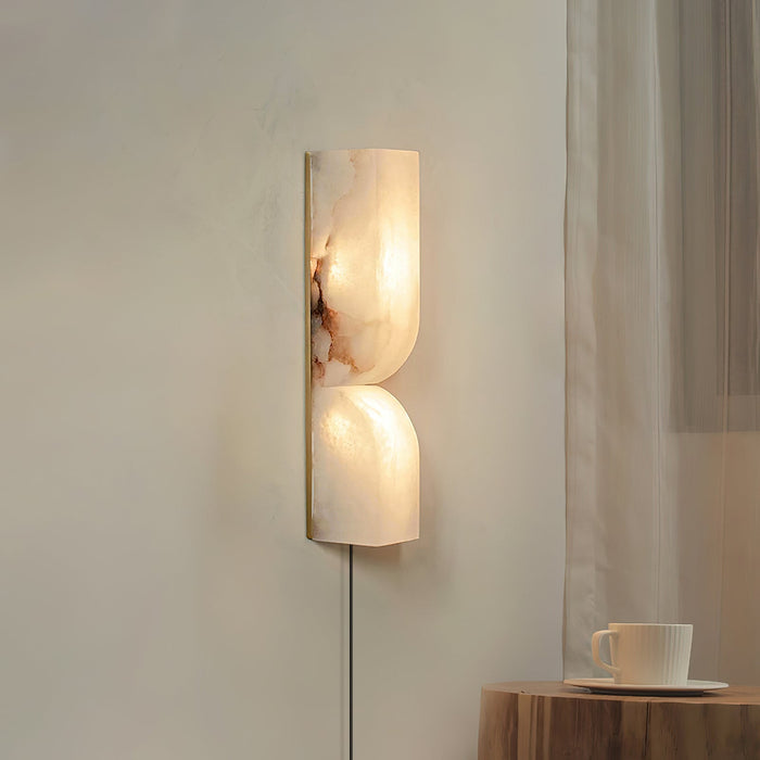 Alabaster Essence Plug-in Wall Sconce-DWHOME