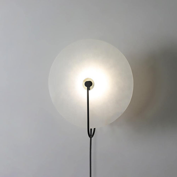 Alabaster LED Plug-In Wall Lamp-DWHOME