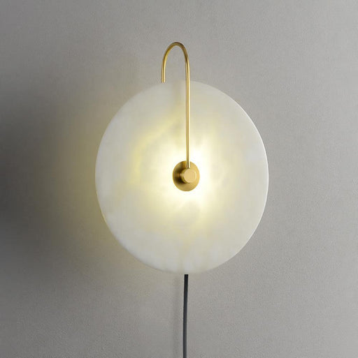 Alabaster LED Plug-In Wall Lamp-DWHOME