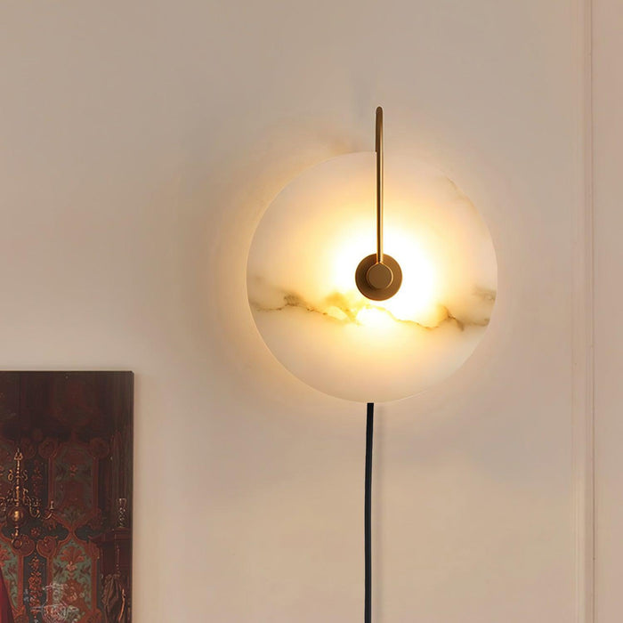 Alabaster LED Plug-In Wall Lamp-DWHOME