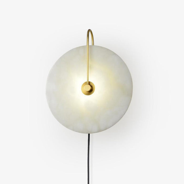 Alabaster LED Plug-In Wall Lamp-DWHOME