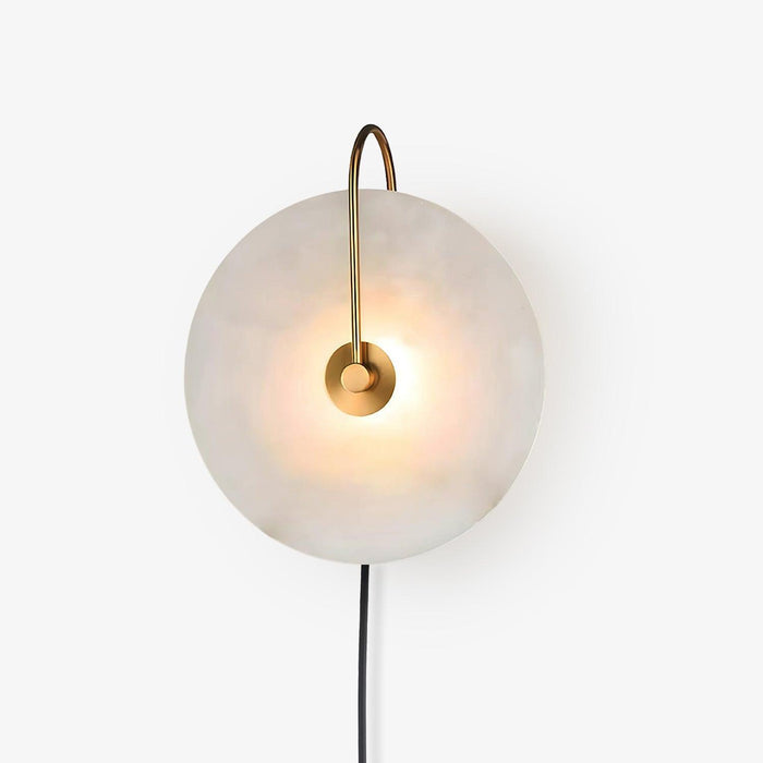 Alabaster LED Plug-In Wall Lamp-DWHOME