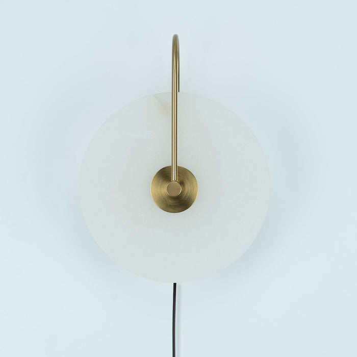 Alabaster LED Plug-In Wall Lamp-DWHOME