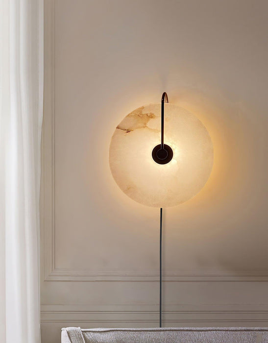 Alabaster LED Plug-In Wall Lamp-DWHOME