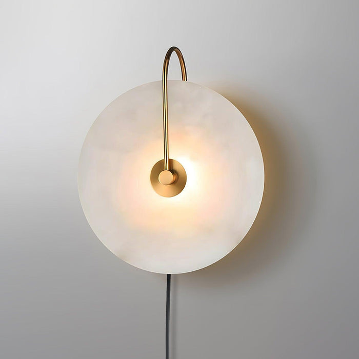 Alabaster LED Plug-In Wall Lamp-DWHOME