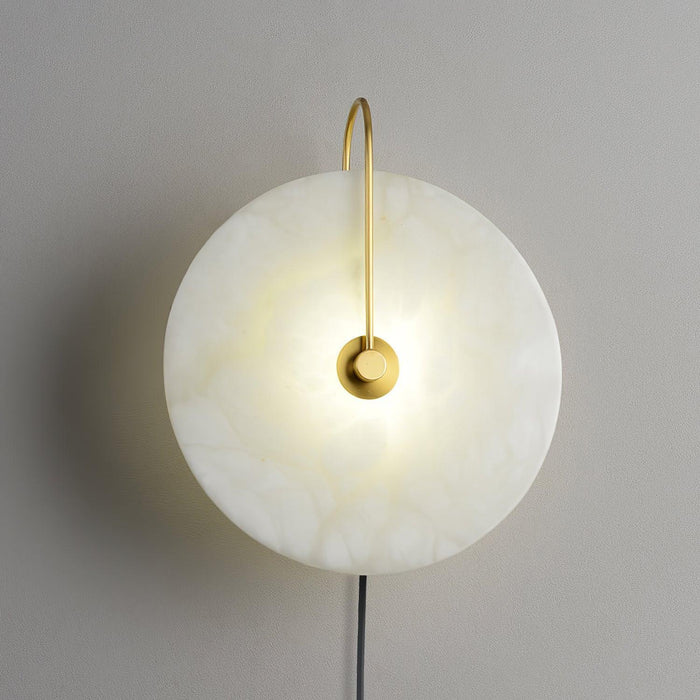 Alabaster LED Plug-In Wall Lamp-DWHOME