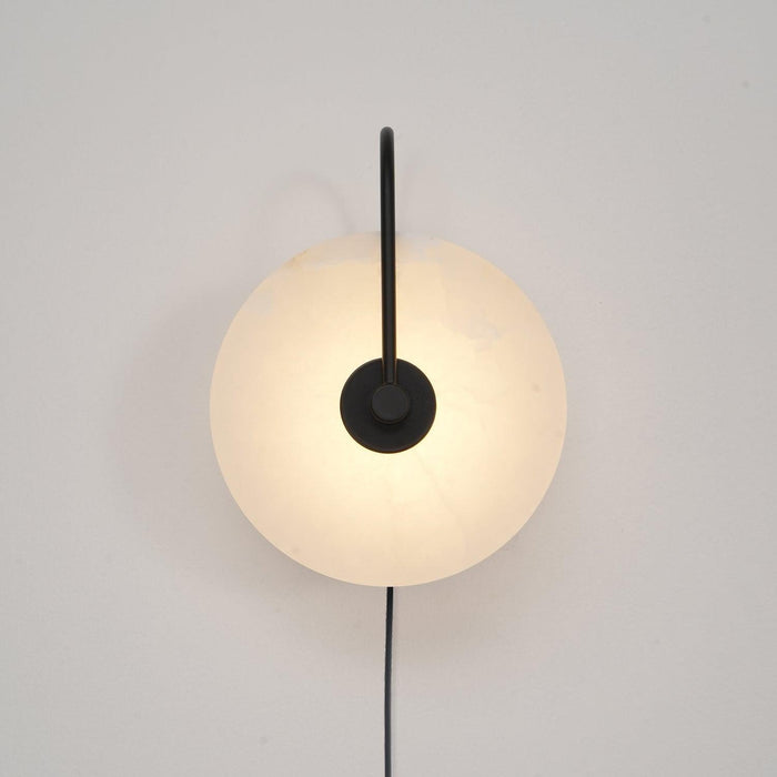 Alabaster LED Plug-In Wall Lamp-DWHOME