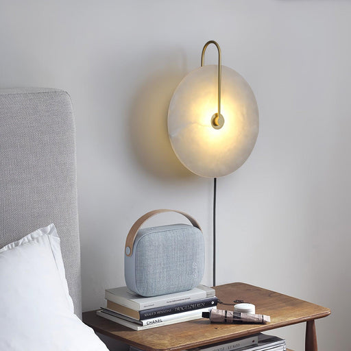 Alabaster LED Plug-In Wall Lamp - DWHOME