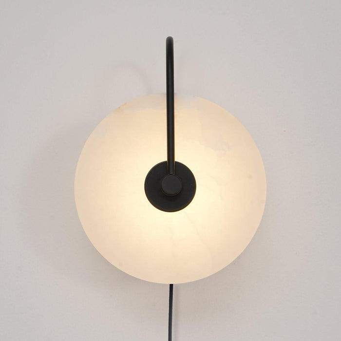 Alabaster LED Plug-In Wall Lamp-DWHOME