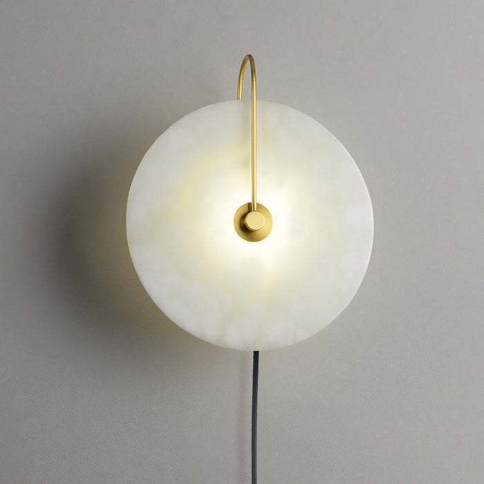 Alabaster LED Plug-In Wall Lamp-DWHOME