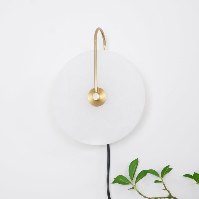 Alabaster LED Plug-In Wall Lamp-DWHOME