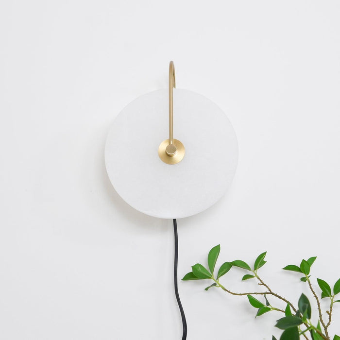 Alabaster LED Plug-In Wall Lamp-DWHOME