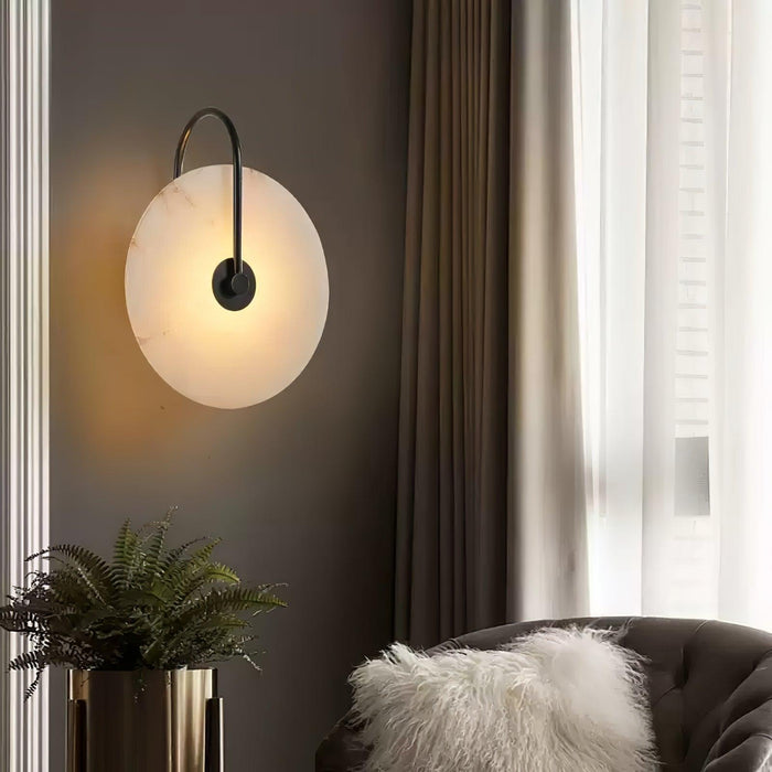 Alabaster LED Plug-In Wall Lamp-DWHOME