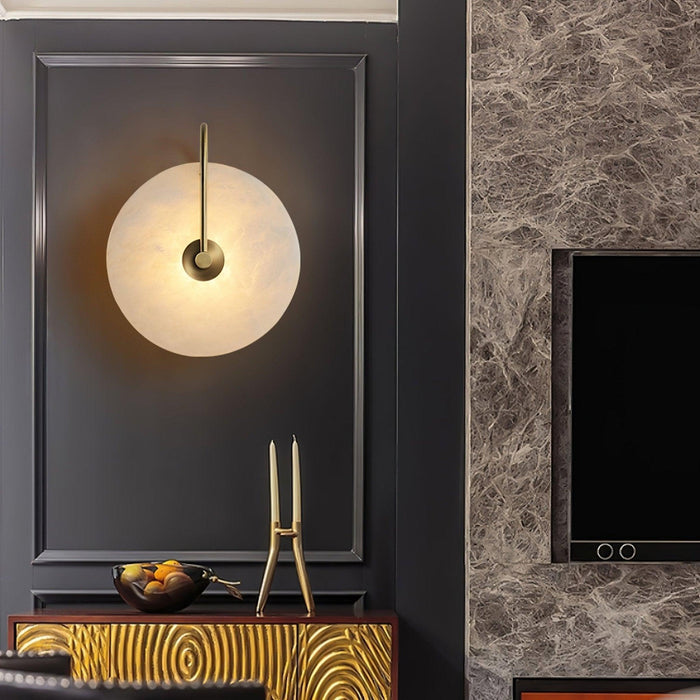 Alabaster LED Plug-In Wall Lamp-DWHOME