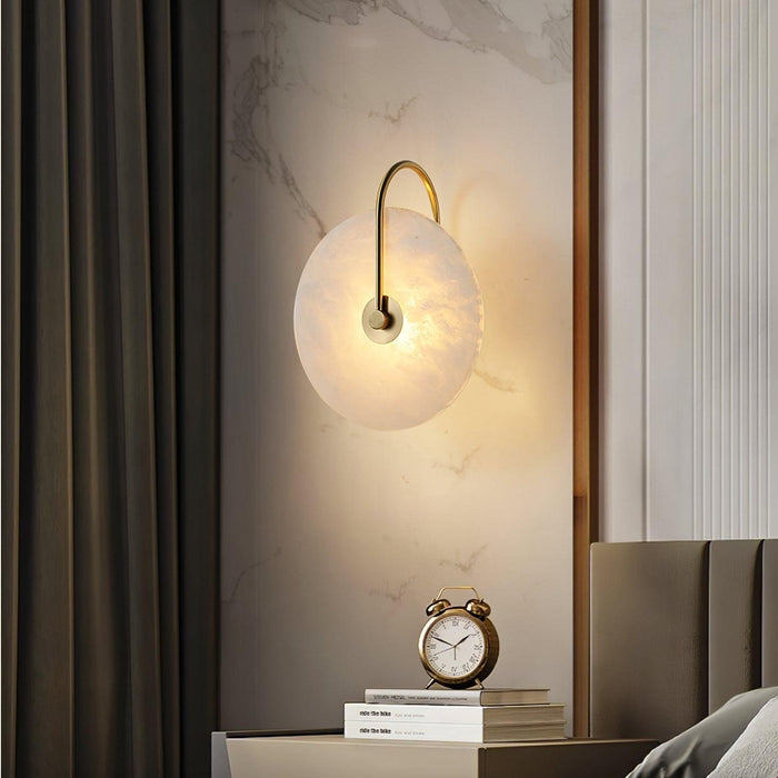 Alabaster LED Plug-In Wall Lamp-DWHOME