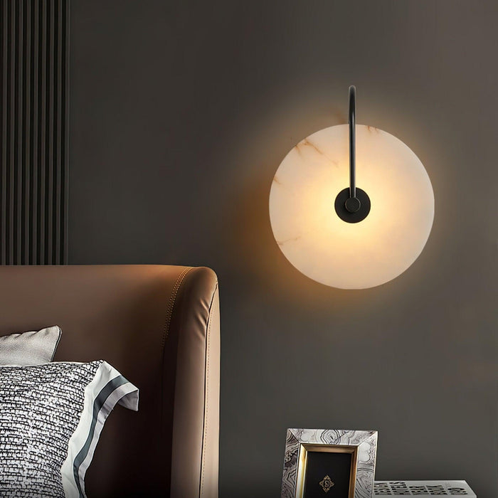 Alabaster LED Plug-In Wall Lamp-DWHOME