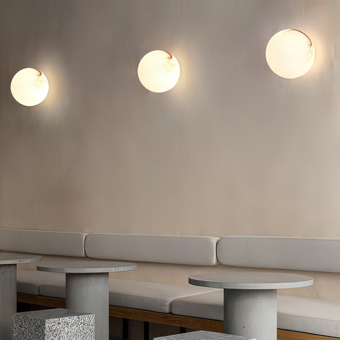 Alabaster Mini Orb Wall Lamp - DWHOME