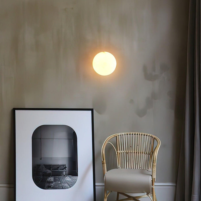Alabaster Mini Orb Wall Lamp - DWHOME
