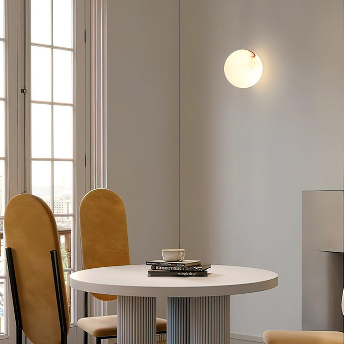 Alabaster Mini Orb Wall Lamp - DWHOME