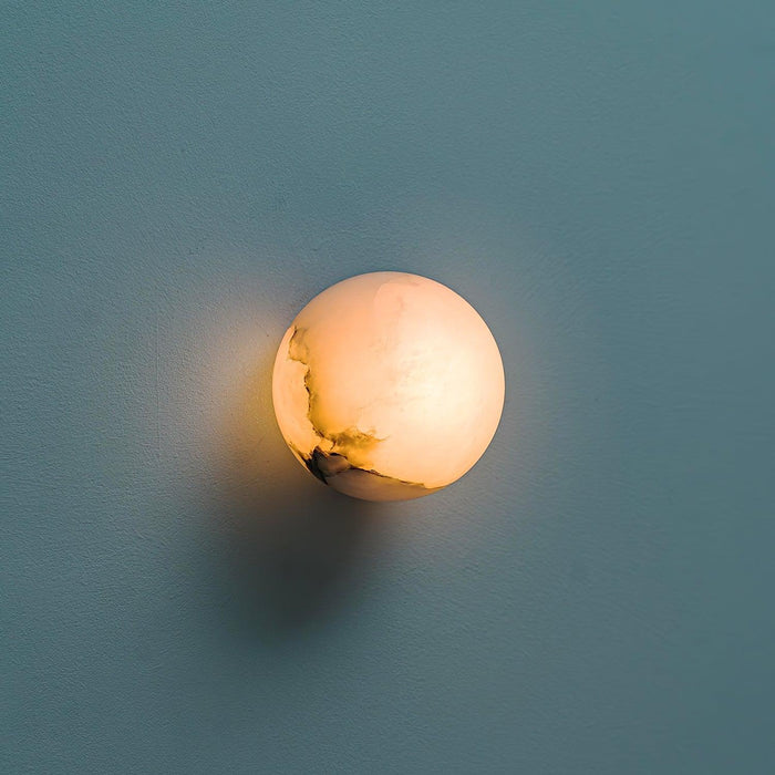 Alabaster Mini Orb Wall Lamp - DWHOME