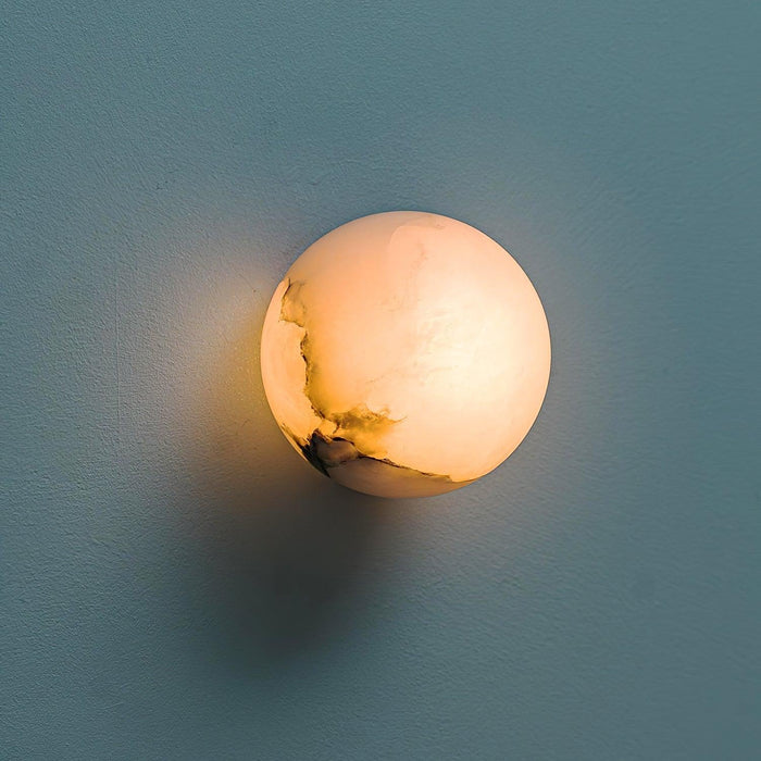 Alabaster Mini Orb Wall Lamp - DWHOME
