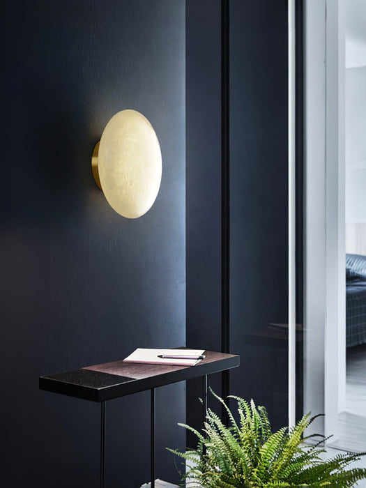 Alabaster Oval Ceiling Lamp-DWHOME