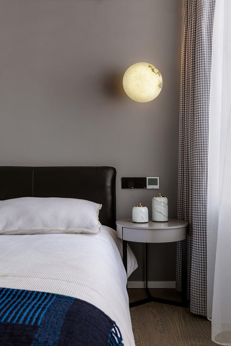 Alabaster Oval Ceiling Lamp-DWHOME